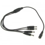 1-Female to 4-Male 2.1mm x 5.5mm 22AWG DC Power Y Adapter Cable
