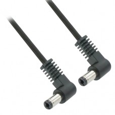 1 Foot Right Angle Male to Right Angle Male 2.1mm x 5.5mm Plug DC Power Adapter Cable 22GACables
