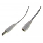 12' 2.1mm x 5.5mm Male to Female DC Power Extension Cable White