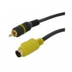 12' Gold RCA Male to S-Video Male Cable Adapter