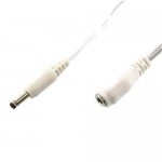 12' Male 1.3mm x 3.5mm to Female DC Power Cable 20AWG White
