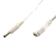 12  Male 1.3mm x 3.5mm to Female DC Power Cable 20AWG WhiteCables