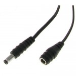 12' Male 2.1mm x 5.5mm to Female DC Power Cable 20AWG