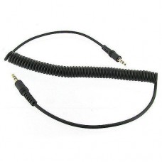 2  Coiled 3.5mm Male to 3.5mm Male Gold Stereo Audio Cable3.5mm