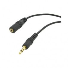 6' 3.5mm Male to 3.5mm Female Gold Stereo Audio Cable