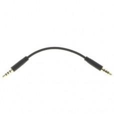 6 inch TRRS 4-Pole 3.5mm Male to 3.5mm Male Gold Stereo Audio Cable