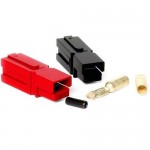 75 Amp Unassembled Red/Black Anderson Powerpole Connectors (Gauge: 8, 2 sets)