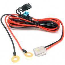 Mobile Two Way Radio DC Power Cable with 5/16" Ring Terminals and OEM-T Connector