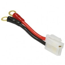 Short DC Power Supply Adapter Cable OEM-T to 1/4" Ring Terminals