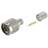 N Male Crimp Connector for RG8/LMR-400 Coax Cable up to 6GHz