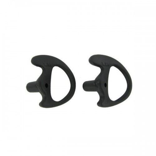 Black Replacement Extra Small Earmold Earbud Right Side Two-Way Radio 2 Pack 
