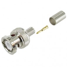 BNC Male Crimp-On Coax Connector for RG8x/LMR-240 Coax Cable 