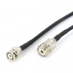 BNC Male to UHF Female SO-239  RG-58 Patch Cable 1M