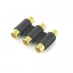 Cable Coupler Adapter 3 RCA to 3 RCA