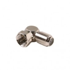 F Male Right Angle to F Female Coax Cable Adapter