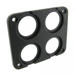 Four Hole Square Panel Mount for DC Power Meters, Switches, Gauges, Plugs 