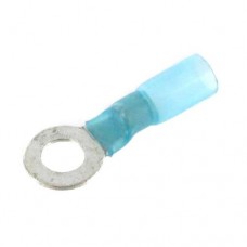 Heat Shrink Adhesive Ring Terminal Connector, 1/4 inch, Blue, 14-16 Gauge (Pack of 10)Connectors