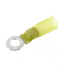 Heat Shrink Adhesive Ring Terminal Connector, 1/4 inch, Yellow, 12-10 Gauge (Pack of 10)Connectors