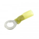 Heat Shrink Adhesive Ring Terminal Connector, 5/16 inch, Yellow, 12-10 Gauge (Pack of 10)