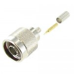 N Male Crimp Connector for RG58/LMR-195 Coax Cable