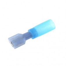 Nylon Quick Disconnect Terminal with Adhesive Heat Shrink, 0.25, Blue, 16-14 Gauge (Pack of 10)