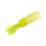 Nylon Quick Disconnect Terminal with Adhesive Heat Shrink, 0.25, Yellow, 12-10 Gauge (Pack of 10)