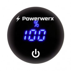 PanelDome-Blue LED Volt Meter, Battery Percentage Display, Waterproof, On/Off switch, 12/24V System