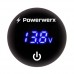 PanelDome-Blue LED Volt Meter, Battery Percentage Display, Waterproof, On/Off switch, 12/24V SystemPanel