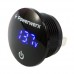 PanelDome-Blue LED Volt Meter, Battery Percentage Display, Waterproof, On/Off switch, 12/24V SystemPanel