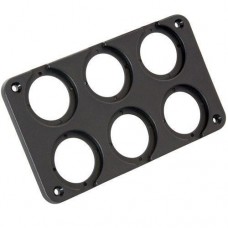 Six Hole Panel Mount for DC Power Meters, Switches, Gauges, Plugs 