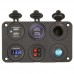 Six Hole Panel Mount for DC Power Meters, Switches, Gauges, PlugsPanel