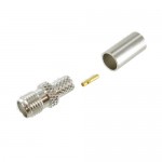 SMA Female Crimp Coax Connector for RG-58/LMR-195 Coax Cable 