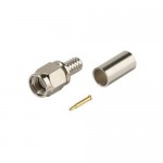 SMA Male Crimp-On 3 piece Coax Connector for RG58A Coax Cable