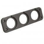 Three Hole Square Panel Mount for DC Power Meters, Switches, Gauges, Plugs 