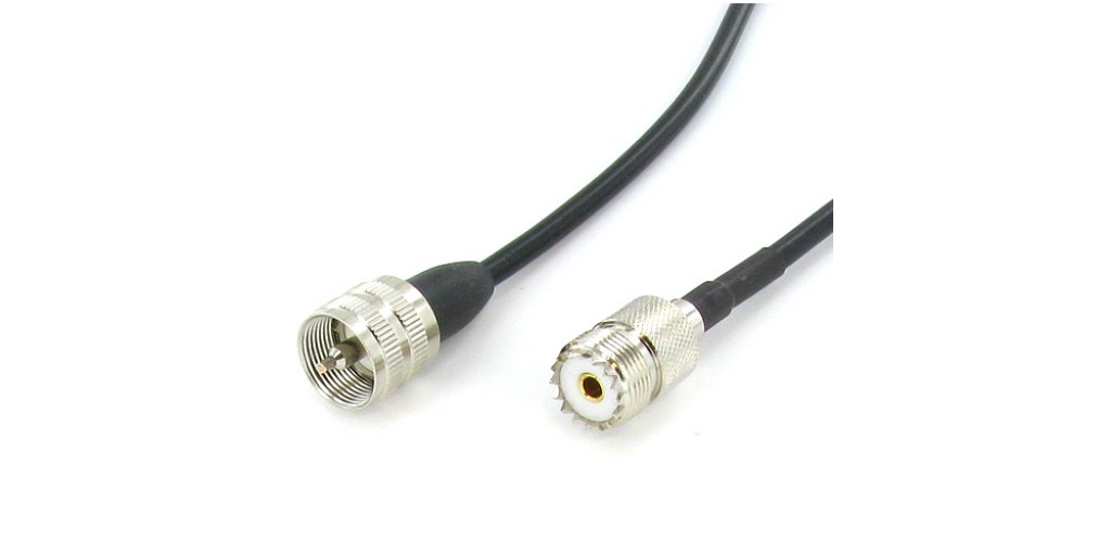 Valley Enterprises UHF Female SO-239 to SMA Female Antenna RG-58 Patch Cable for Connecting Mobile Radio Antennas to Portable Handheld Radios 