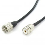 UHF Male PL-259 to UHF Female SO-239  RG-58 Patch Cable 1M