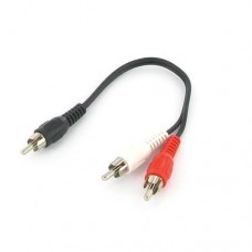 Y Adapter RCA Audio Cable 2-Male to 1-Male