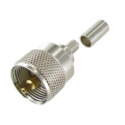 Amazon | 5個パック UHF PL-259 PL259 オスプラグ クリンプ 同軸